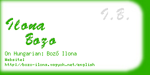 ilona bozo business card