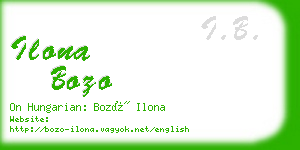 ilona bozo business card